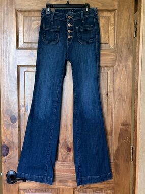 Ariat - 25R - Slim Trouser - High-Rise Flare Jeans with Button Fly